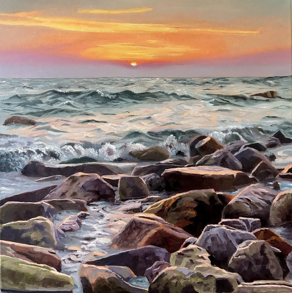 Sunset Over the Rocks